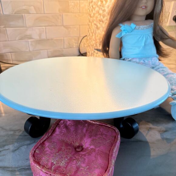 American Girl low party table & cushion seats RETIRED* - Picture 1 of 4